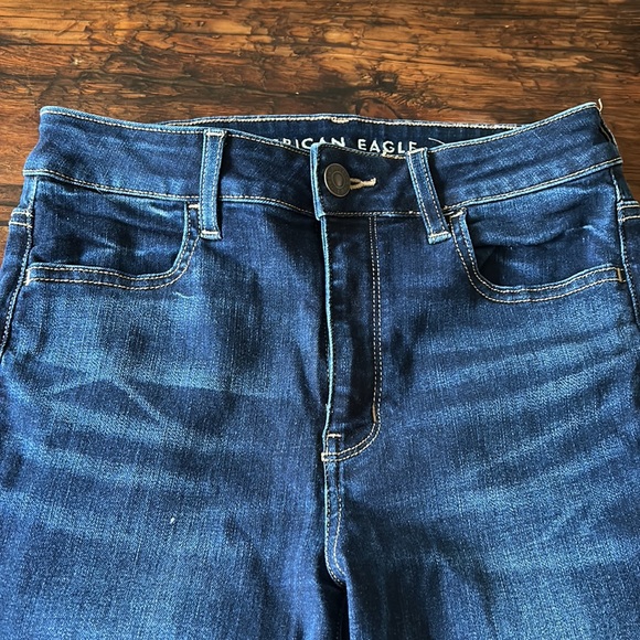 American Eagle Super Stretch Dark Denim Jeans Size 6 Super Short - Picture 6 of 7